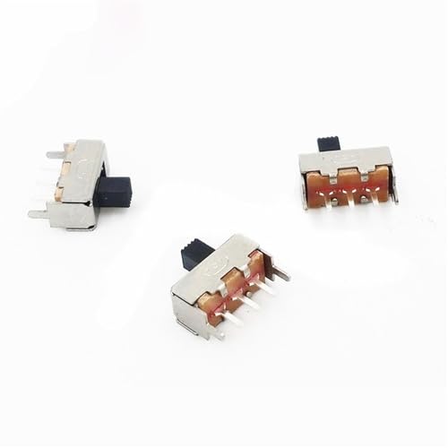 Interrupteur à glissière SS-12F44 vertical 1P2T de 5mm pour circuits imprimés