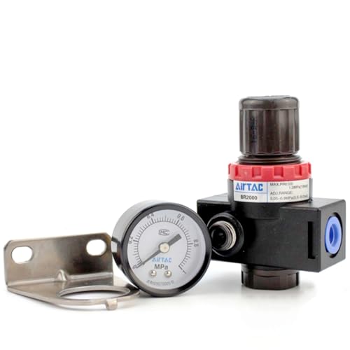 Air Compressor Pressure Regulator Airtac BR3000 3/8'' NPT with Bracket and Gauge 0-140 PSI Adjustable