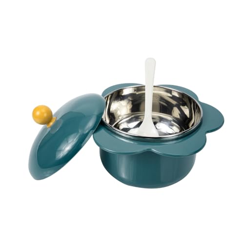 Homoyoyo Bol de Acero Inoxidable con Tapa Diseño Girasol Antiquemaduras Capacidad Grande para Sopa Fideos Instantáneos Arroz y Ensaladas Fácil Limpieza y Almacenamiento