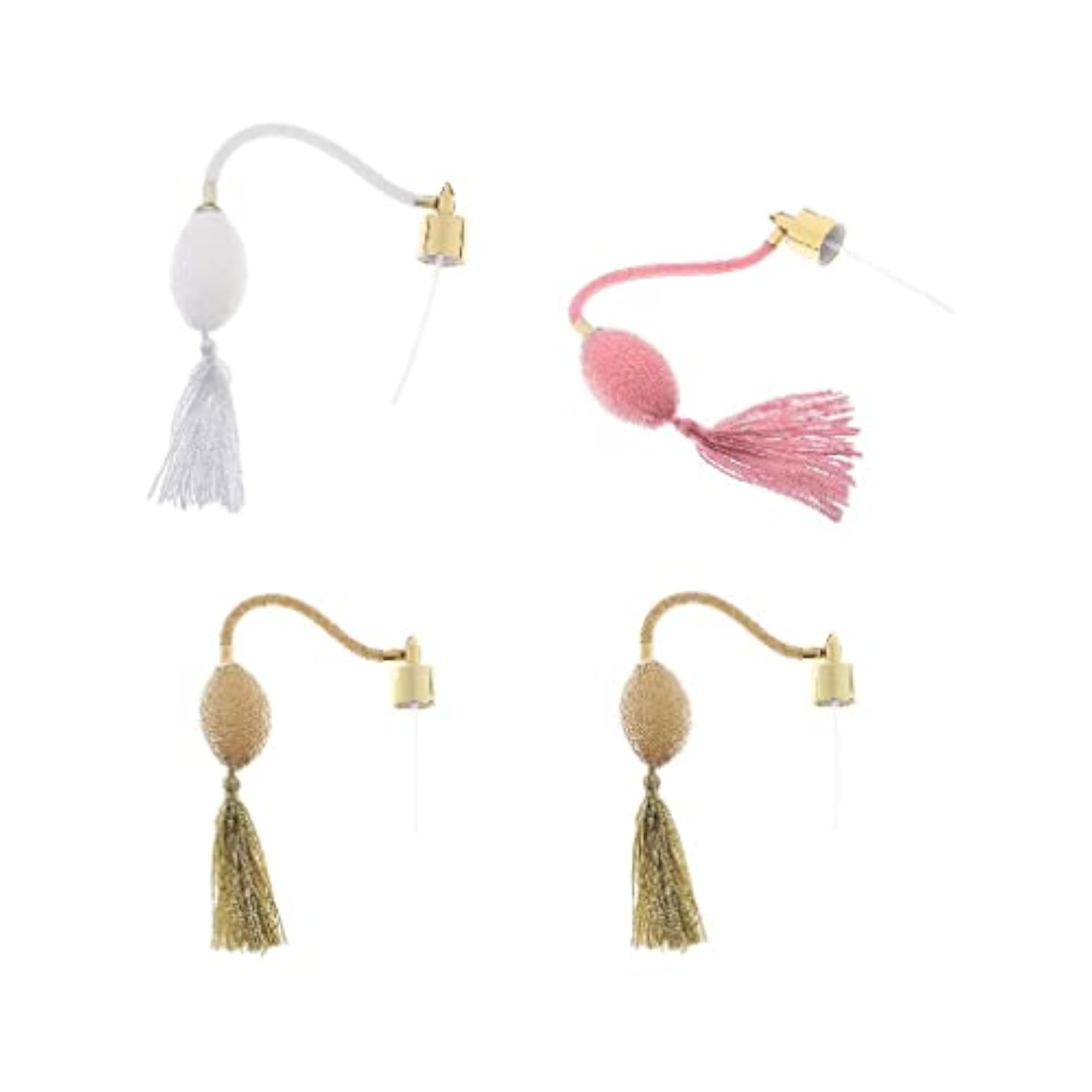 4 Pieces Vintage Perfume Bottle Tube with Spray Bulb