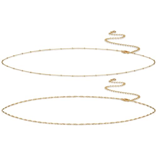 VIROMY Gold Waist Beads Chain for Women Gold Belly Chain Dainty Satellite Body Belt Chain Beach Body Women's Jewelry