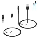 2-Pack QP2724 Charger for Phillips Norelco One Blade QP2834 MG5910 X3001 Razor, 5V Shaver Cord with USB and Type C Plug