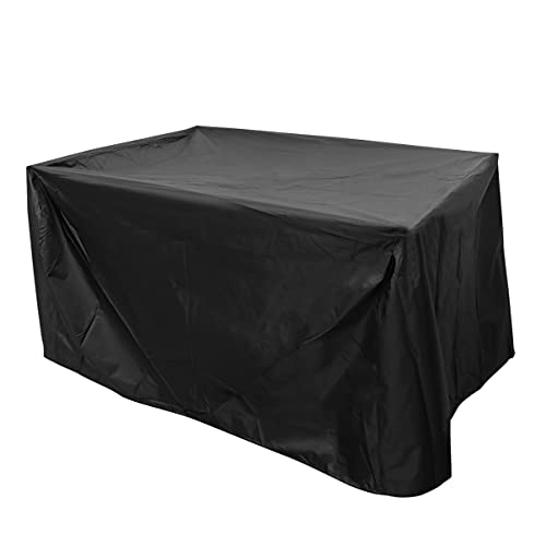 DOITOOL Outdoor Patio Furniture Cover, Heavy Duty Waterproof Furniture Set Cover Square Table and Chairs Cover Black 120 x 120 x 74 cm