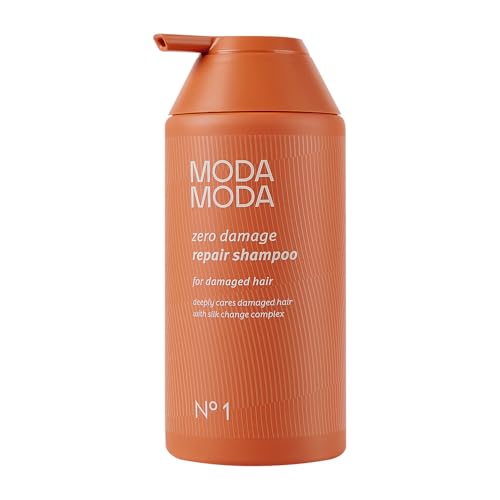 MODA MODA Zero Damage Hair Repair Shampoo for Strengthening | Clarifying for Build Up w/Ceramides, Panthenol & Polyphenol | Purifying No Sulfates No Parabens 17.63oz