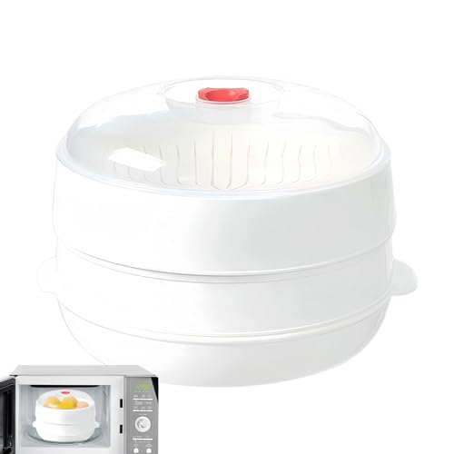 Lpoppcx Vaporera De Microondas Para Verduras | Cocedor Al Vapor Con Tapa | Utensilio De Cocina Multiusos Para Residencias Hogar Apartamento Hotel,Negocios Y Alquiler
