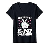 donna realizzato da k-pop & gaming k-pop girl maglietta con collo a v