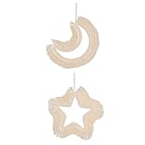 Wandanhänger im -stil – der anhänger in mond- und sternform handgefertigt in einem einfachen und eleganten design, auffälliges kunstwerk, hängende verzierung