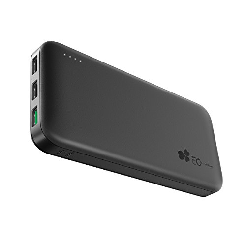 EC TECHNOLOGY Batería Externa 21000mAh Cargador portátil Power Bank Entrada Dual Cargador portátil de Alta Capacidad QC 3.0 Carga rápida con Auto IC, 3 Puertos USB (Negro)