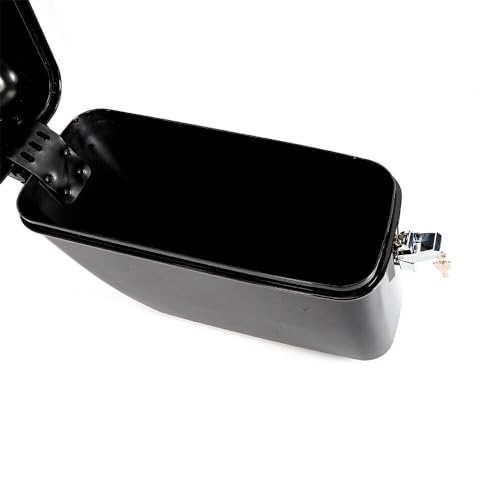 Alforja dura universal grande para motocicleta, compatible con Yamaha Cruiser, color negro, incluye hardware de montaje y llaves miniatura 4