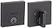 Kwikset 92580-008 258 Downtown Low Profile  Slim Square Modern Contemporary Single Cylinder Deadbolt Door Lock featuring SmartKey Security in Iron Black