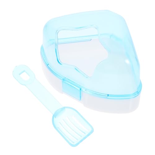 Toyvian Hamster Bath Basin Cleaning Scoop Sky-Blue Hamster Bathtub for Small Pets Remover Easy to PET Bathing Container