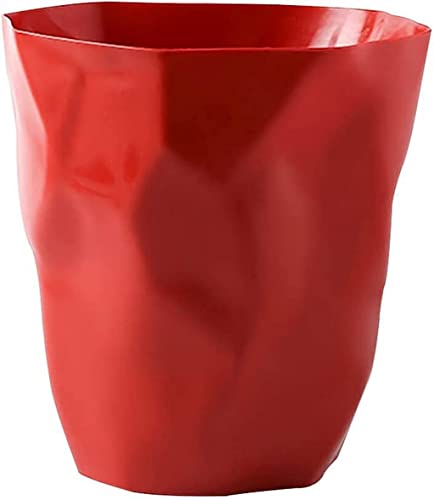 AOOPOO Cestino per la Carta, Cestino Spazzatura Design Moderno Cestino Gettacarte Che per la Raccolta Rifiuti (Piccolo Rosso)