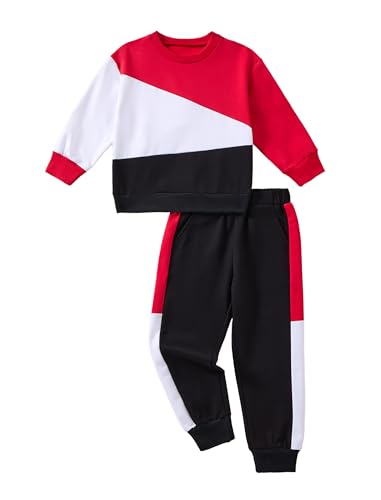 Image of Boys Clothes Boy Outfits 2-Piece Long Sleeve Sweatshirt Tops and Pants Fall Winter Outfits Set 3-14 Years