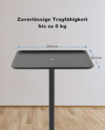 HIBORI Beamer Ständer Projektor Halterung Höhenverstellbar 104–160 cm – Bodenständer mit Platte für Präsentationen, Heimkino, Studio, Büro – Traglast bis 6 kg