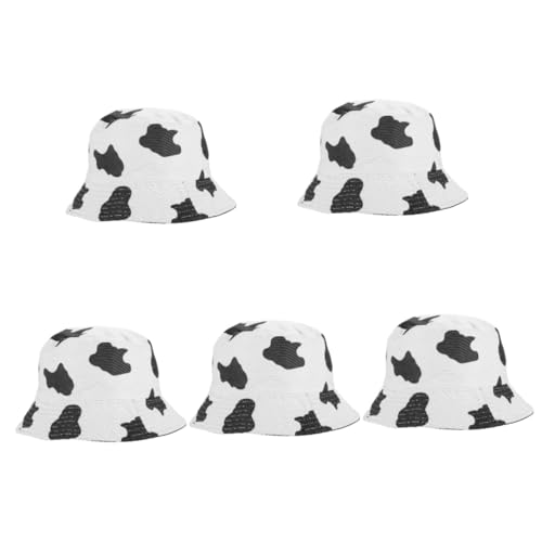 Chapeau de seau réversible Holibanna lot de 5 bob imprimé anti-UV pour activités de plein air