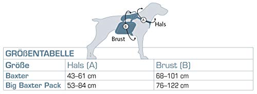 Kurgo Baxter Large, Trekking-Rucksack für Hunde, Verstellbarer Hunde-Rucksack, für Wandern, Laufen, Camping, Schwarz/Orange