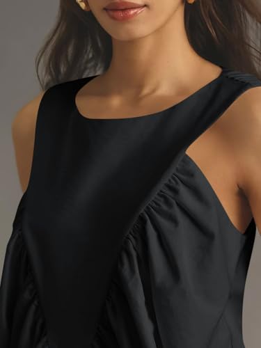 Cicy Bell Womens Peplum Babydoll Tank Tops Summer Sleeveless Loose T Shirts Casual Shirred Flowy Tops3