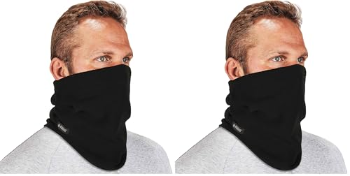 Ergodyne N-Ferno 6960 Winter Neck Gaiter, Fleece Lined, Black (Pack of 2)