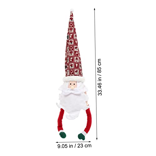 Topper de árbol de Navidad de tela PRETYZOOM con Papá Noel y Estrella para adornos festivos 5