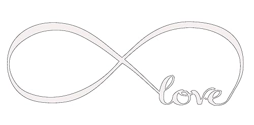 Wall Stickers Bedroom Decor Infinity Symbol Word Love Vinyl Art Decal (10'' X 28'', Matte White)