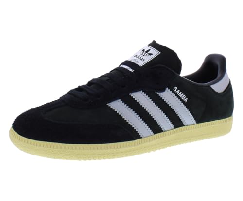 Image of adidas Samba OG WMNS Shoes, Core Black /Matte Silver /Almost Yellow, Size 8