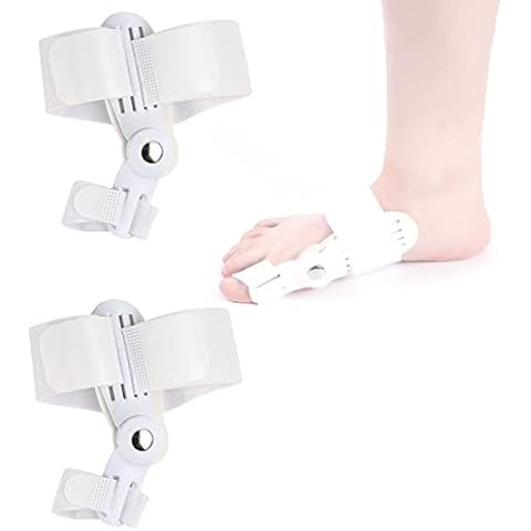 DKDDSSS 2 pcs Orthopedic Toe Bunion Corrector Straightener Splint Support Flexible Strap, Corrector Big Toe Straightener, Bunion Splints, Big Toe Separator Pain Relief, Adjustable Day Night Support Cover