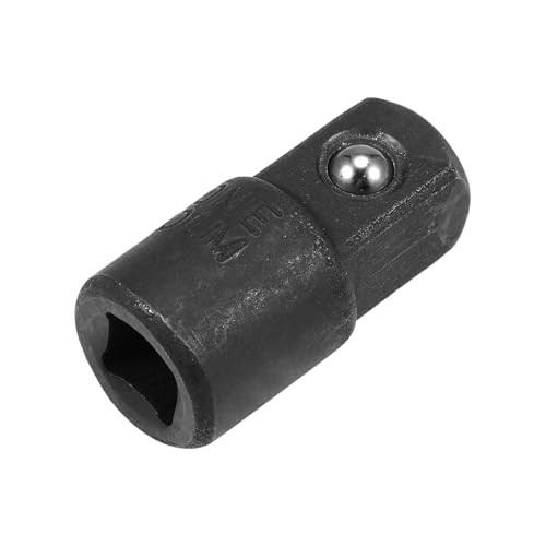 sourcing map 1/4 Inch Drive (F) x 3/8 Inch (M) Socket Adapter, Female to Male, Cr-V (Black)