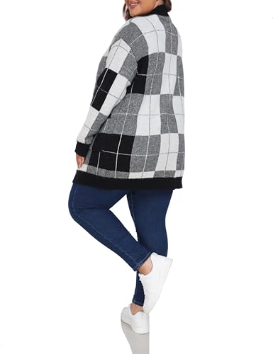 Image of Shiaili Warm Plus Size Sweater Coats Soft Stretched Cardigan for Women