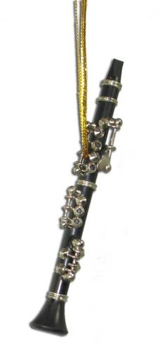 Miniature Clarinet Christmas Ornament 3.125