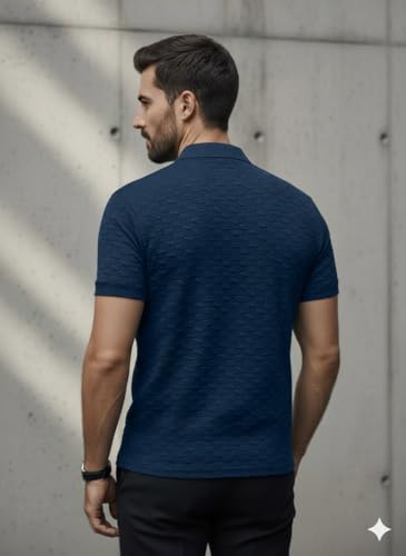 Image of Preneum Men's Poly Cotton Rich Solid Polo Tshirt | Collar Tshirts | Half Sleeves | Plain-Regular Fit (Available in Plus Sizes)