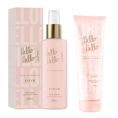 Kit Body Splash + Loção Hidratante Hello Hello/Kiss/La vida/ La Luna/Dream/Athina (240ml, Hello Hell