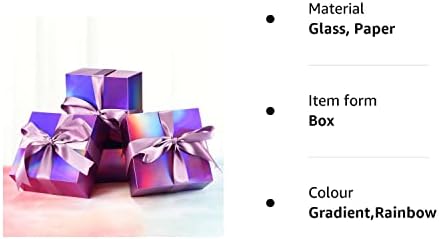 Gift Boxes,Gift Boxes with Lids,10 pcs 20 * 20 * 10 cm(8x8x4in) Gift Wrap Boxes, Decorative Boxes for Gifts,Bridesmaid Proposal Boxes,Rainbow Gradient Gift Boxes (Rainbow)