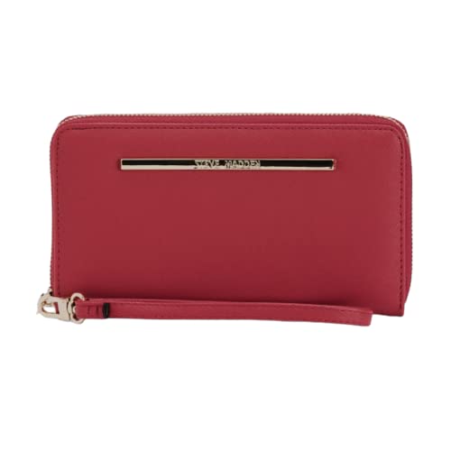 Steve Madden Bzippy Women's Zip Around Wallet/Wristlet With Gold Hardware (Red) #TOP2