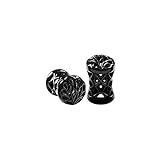 BIG GAUGES Pair of Blackline Alloy 4gauges 5 mm Double Flared Saddle Piercing Jewelry Ear Flesh Tunnel Stretcher Earring Plugs BG6126