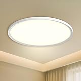 Leddictive Deckenlampe LED Deckenleuchte Flach, Ø22cm 18W 4000K1980LM, IP44 Wasserfest Rund Badezimmer Lampe, Ultra LED Lampen für küche Badezimmer Schlafzimmer Flur Wohnzimmer[Energieklasse E]