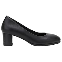 Hush Puppies Women's The Block Heel Court Shoe, Black, UK 4.5/US 7