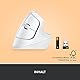 Logitech Lift Vertikale Ergonomische Maus, Kabellos, Bluetooth oder Logi Bolt USB-Empfänger, Leise Klicks, 4 Tasten, Kompatibel mit Windows/macOS/iPadOS, Laptop, PC - Weiß