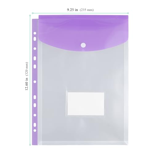 Carteras perforadas de plástico A4 con 11 agujeros expandibles para archivar documentos 2