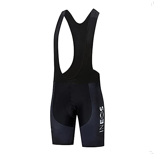 Crepundia Calzoncillos Ciclismo Hombre Acolchados, Hombre Ciclismo Babero Pantalones Cortos de Verano Almohadilla de Gel de Verano Babero Medias de Ciclismo Pantalones(Green,L)