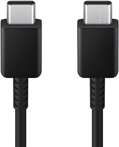 Image of Samsung Original Type C To Type C Mobile Data Charging Cable For Galaxy Superfast Transfer Power Cable A55 /M55 /F55 /F15 /M15 /A54 /A15 /A14 /A34 /F34 /F23 /F14 /M14 /M34 /M33 /S21 Fe /S22 /S23 /S23 Fe 5G /S24,Black