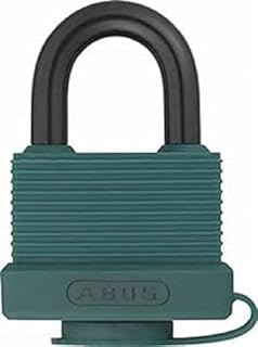 ABUS 539718 Mosiężna Kłódka Zamykana na Klucz Czarna 3,6 x 1,85 x 6,5 cm