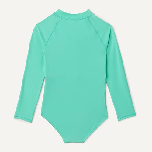 Image of Amazon Essentials Girls' Long Sleeve Rash Guard One-Piece Swimsuit