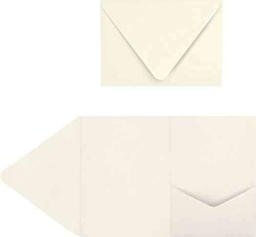 LUXPaper A7 Pocket Invitations (5 x 7) - Lemonade (10 Qty) | Perfect for Invitation Suites, Weddings, Announcements, Sending Cards, Elegant Events | EX10-LEBA707PF-10