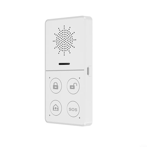 Desiumite Sistema di allarme intelligente WiFi Host compatibile con Tuya Smart Life, sirena di sicurezza antifurto da 130 dB, controllo vocale, monitoraggio app mobile, SOS e disinserimento