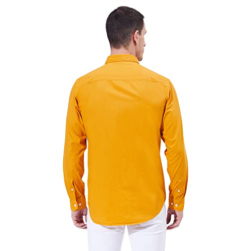 Image of Ben Martin Men's Cotton Regular Collar Shirt with Chest Pocket || Classic Collar, Slim Fit, Casual & Formal Wear || Soft & Breathable Fabric || Full Sleeve Shirt for Men