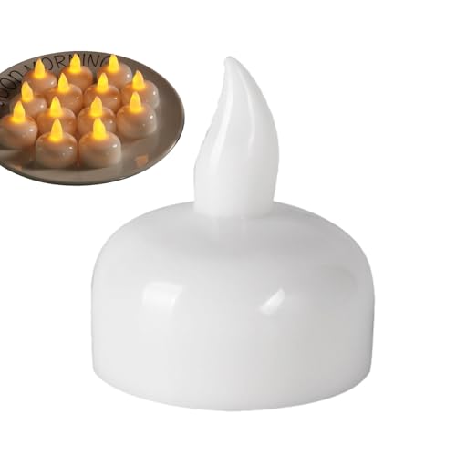 Telight Candles - Velas de té LED a pilas, velas eléctricas sin llama, velas falsas decorativas para cenas románticas, fiestas en la piscina al aire libre, recepciones de vacaciones, luz de ambiente