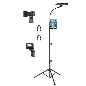 Microphone Stand Portable Mic Stand with Phon...