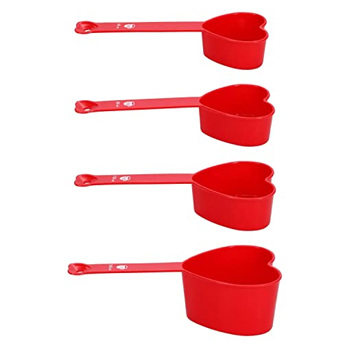 Heart Shaped Measuring Cups, 4-Ct. (Red) #TOP1