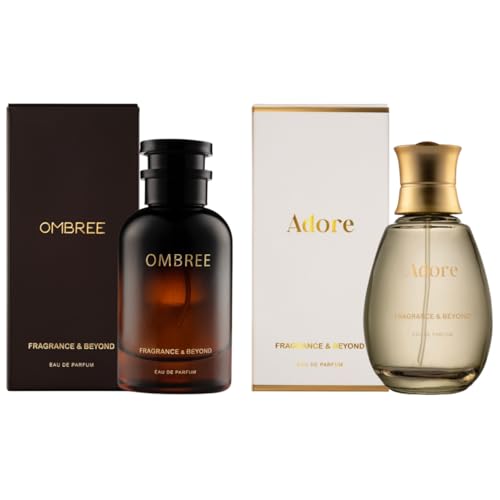 Image of Fragrance & Beyond Ombre Eau de Parfum & Adore Eau de Parfum for Women (100ml) - French Luxury Blend with Orange Blossom, Jasmine & Madagascar Vanilla