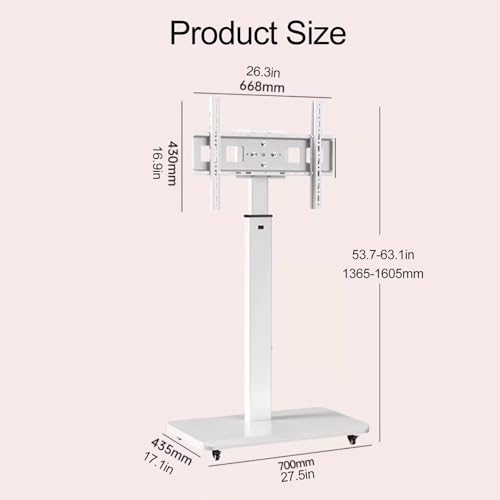 Soporte móvil para TV con ruedas y altura ajustable miniatura 2